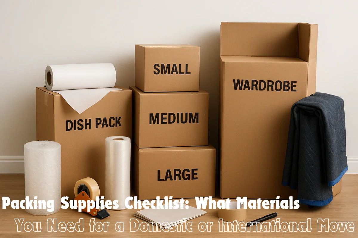 Packing Supplies Checklist What Materials You Need for a Domestic or International Move